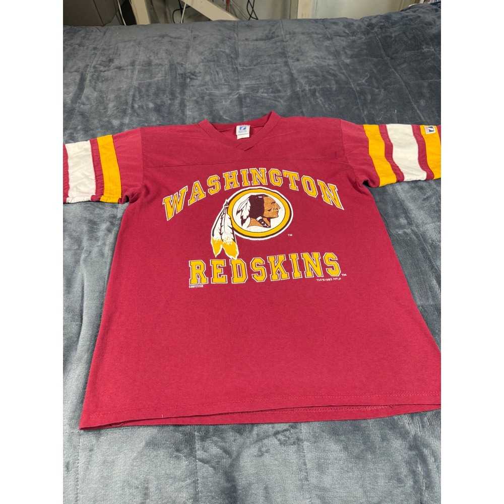 Vintage Washington commanders Logo 7 Jersey T-Shirt Mens Medium Burgundy USA